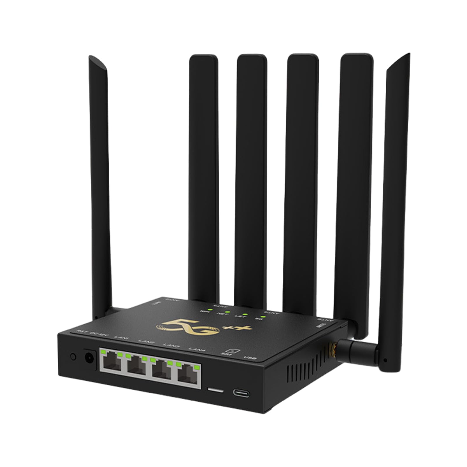VBESTLIFE Router 5G con WiFi 6 e Slot per Scheda SIM, 6 Antenne Ad Alto Guadagno Router Wireless Gigabit Dual Band, Larghezza di Banda 600 Mbps per Ufficio Domestico e Streaming 4K