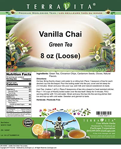 Té Verde Suelto Vanilla Chai 8 oz miniatura 2