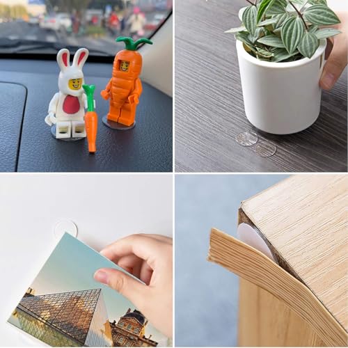 Image of DIY Crafts Double Sided Tape for Walls, Picture Hanging Strips Removable Mounting Dots Adhesive Heavy Duty, Removable for Art Craft, Decoration, Party Supplies, Multipurpose White Pcs :- (101)