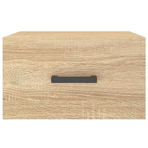 Table de chevet murale chêne Sonoma pour libérer de l'espace au sol