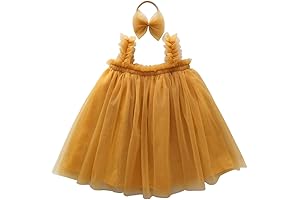 Baby Girl Tulle Tutu Dress Gold Little Girl Party Outfit