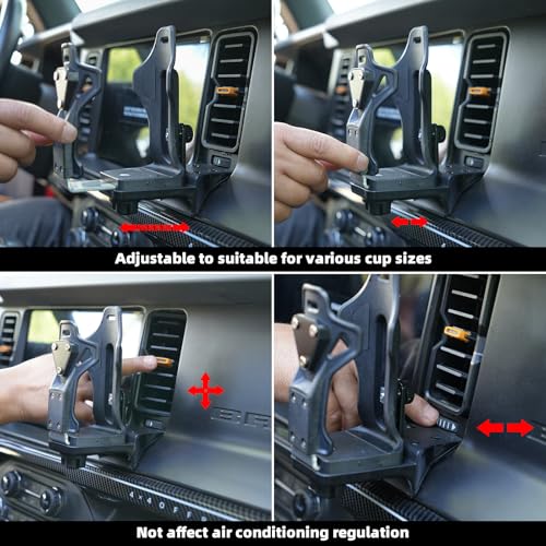 Portavasos para Ford Bronco 2021-2026, Ajustable y Removible miniatura 5