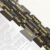 CREECHWA Bible Tabs for Women & Men, Black Bible Tabs for Kids, Anti-Wrinkle Bible Tabs for Study, Large Print Index Tabs for Protestant Bible, Waterproof Bible Chapter Tabs for Niv/Esv Bible