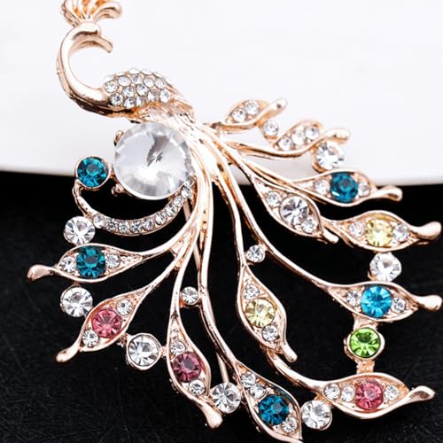 Image of SANNIDHI Flower Brooch Pin for Women Girls Alloy Rhinestone Wreath Saree Brooch for Dress, Blazer, Shawl, Gown - Elegant Wedding Bridal Ladies Jewelry Gift