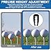 YENOVO 4 Pcs Golf Tee Height Setter, Adjustable Ball Seat Height, Training Aid for Consistent Swings, Distance & Accuracy, Easy-to-Use Training Tool for Beginners and Enthusiasts