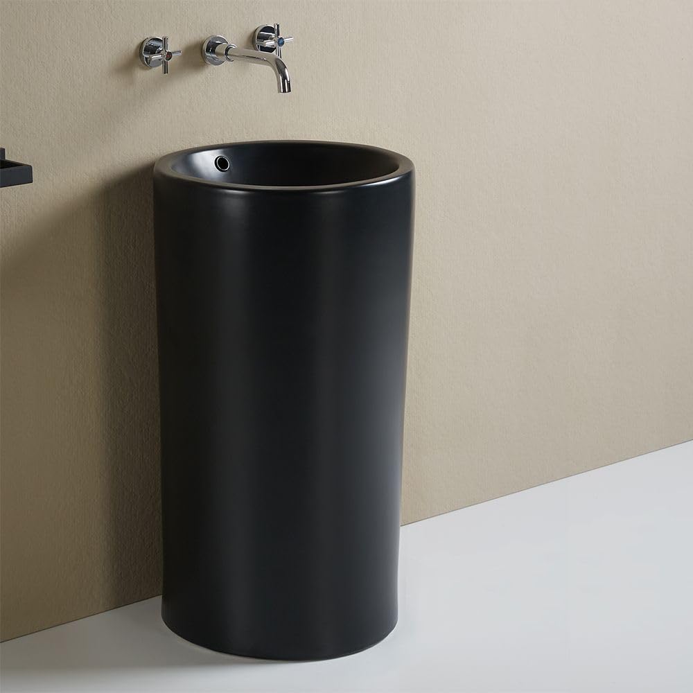 Milano Graphite Elements Freestanding Bathroom Basin Sink - 460Mm X 445Mm