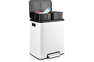 GAOMON Dual-Purpose Recycling and Trash Can Combo - Modern Space-Saving Kitchen Solution