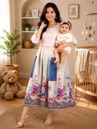 Image of RITIJYA Zipless Feeding Kurta Dress for Women | Maternity Nursing Kurti, No-Zip Easy Access | Extra Pleats Pre to Post Pregnancy | Quick-Dry Fabric | S-4XL
