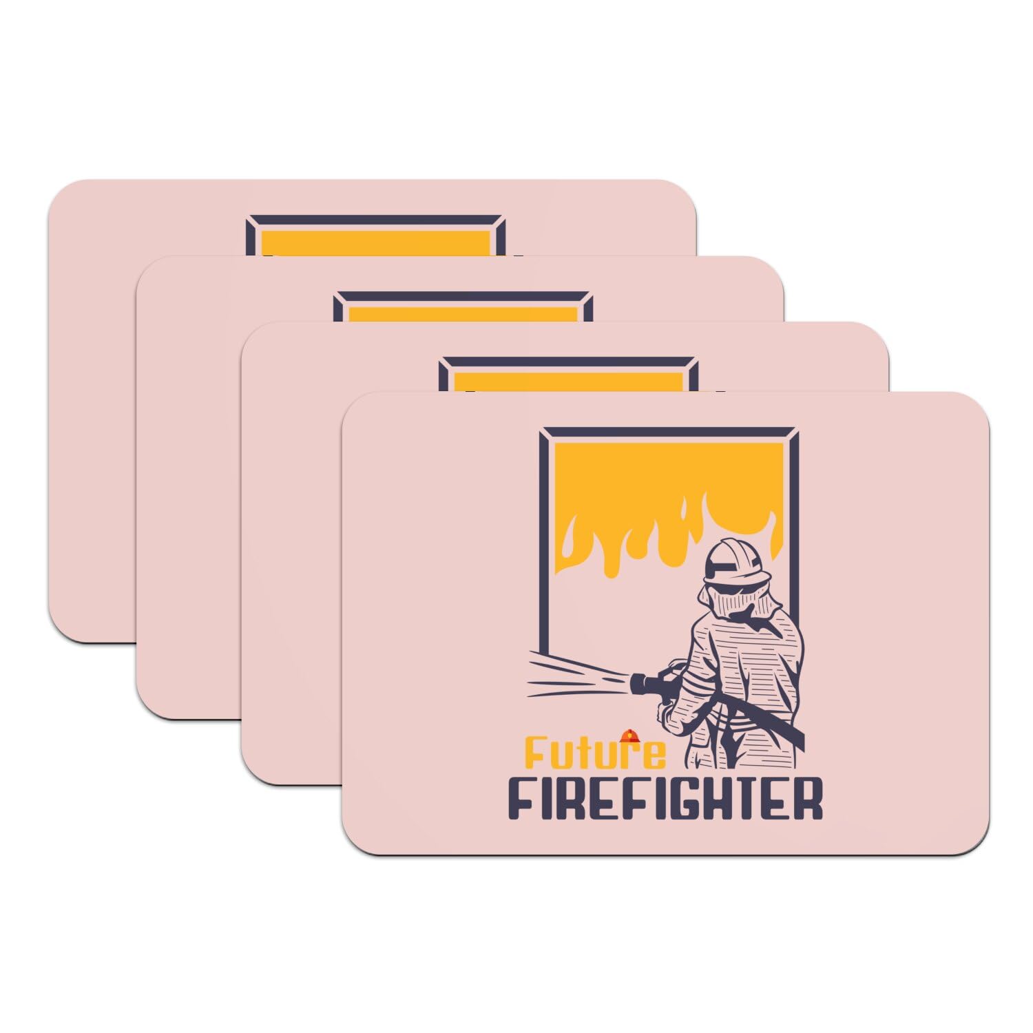 Sets de table rose Future Firefighter pour éviter les assiettes qui glissent