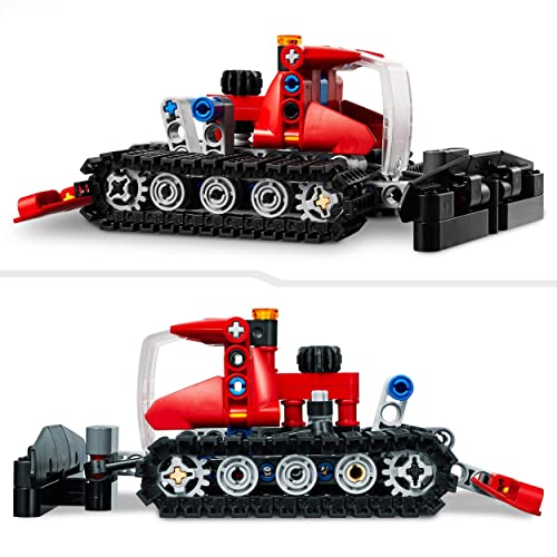 LEGO 42148 Technic Pistenraupe, 2in1 Winter-Fahrzeug-Modell-Spielzeug mit Schneemobil, Technik-Lernspielzeug für Jungen… – Bild 4