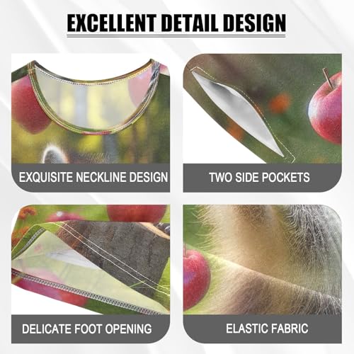 Pajama Sets Short Sleeve Raccoon and Red Fruit Soft Cotton Summer Sleepwear 2 Piece PJS Size 5-14T3