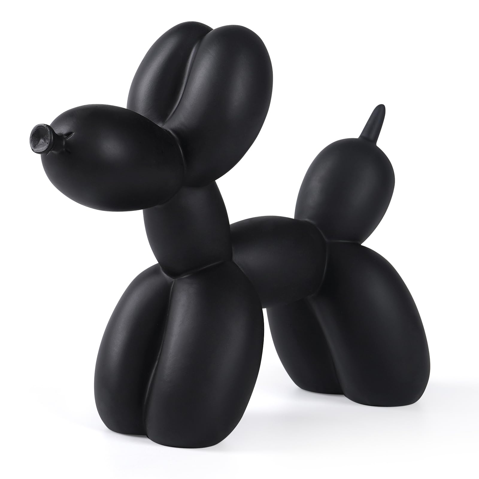 Playful Balloon Dog Decor Vibrant Balloon Dog Toy Sculpture for Modern Home Office Desk and Kids Room (Black, 1Pcs)