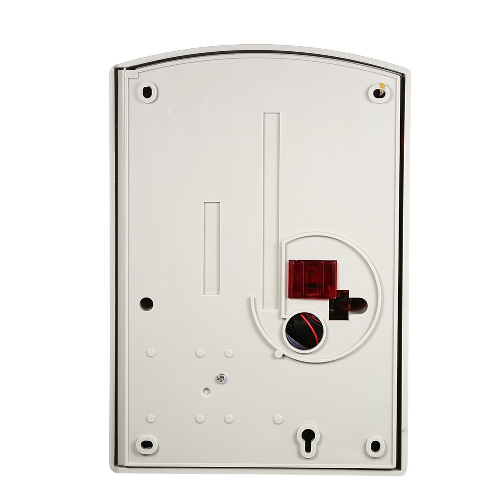 Capteur de porte et de fenêtre - Sirène stroboscopique filaire - Lumière d'alarme rouge - 120 dB - Alarme sonore - Haut-parleur extérieur étanche pour intrusion de sécurité et de feu