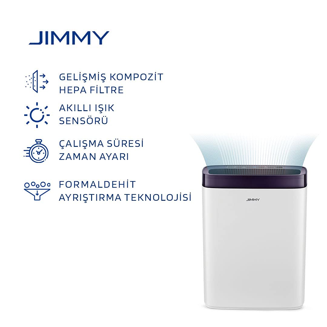 JIMMY AP36 oczyszczacz powietrza z filtrem HEPA, wyświetlaczem LED i 3 inteligentnymi trybami