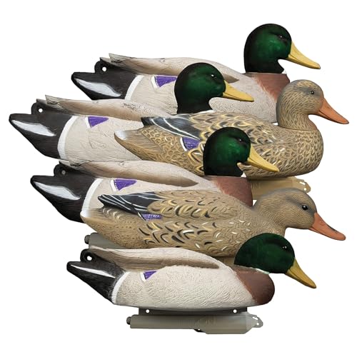 Higdon Outdoors Battleship Mallard Duck Decoys for Waterfowl Hunting | Foam-Filled | Flocked Heads | 6 Pack