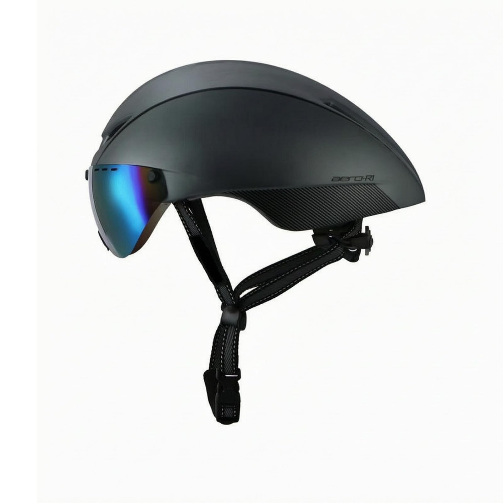 LOVIVER Casco da Ciclismo Monopezzo per Bici con Visiera Specchiata E Regolazione Sotto Mento Costruzione Resistente con Ventilazione Efficiente E Imbottitura