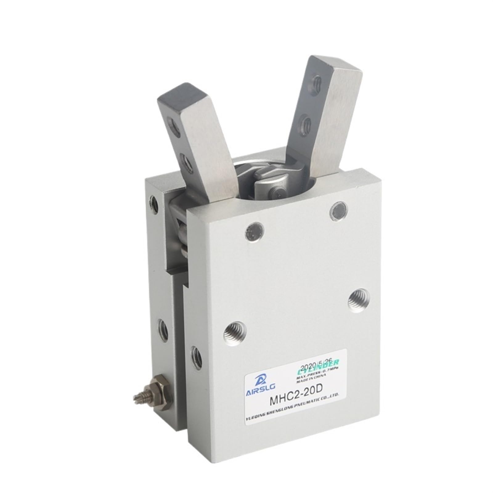 Pince pneumatique MHC2 10D double effet et cylindre de serrage angulaire