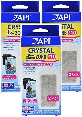 API (3 Pack) Crystal Bio-Chem Zorb Internal Filter Cartridges, Size 10, 2 Filters Each