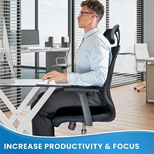 Everlasting Comfort Memory Foam Seat Cushion - Stadium Seat Cushion, Bleacher Cushion For Indoor, Outdoor Use - Extra Wide, Thick Seat Pad For Comfortable Sitting - Ideal For Work, Car, Outdoor Events #TOP5