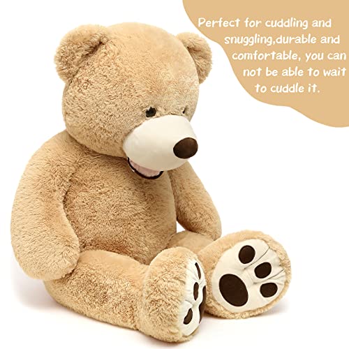 Morismos Big Plush Giant Teddy Bear Premium Soft Stuffed Animals Light Brown,51 Inches #TOP3