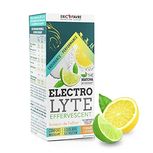 Electrolytes Effervescents - Hydratation Optimale, Enrichi En Thé Matcha, Antioxydant - Saveur Citron/Citron Vert - Laboratoire Français Eric Favre Cover