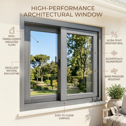Ventana corredera de sótano 34x29 con mosquitera, ventana de aluminio para cobertizo y garaje 5