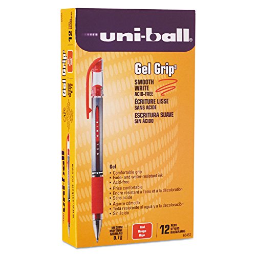 Roller ball Uni-Ball Signo 65452 avec encre gel rouge de haute qualité moyenne