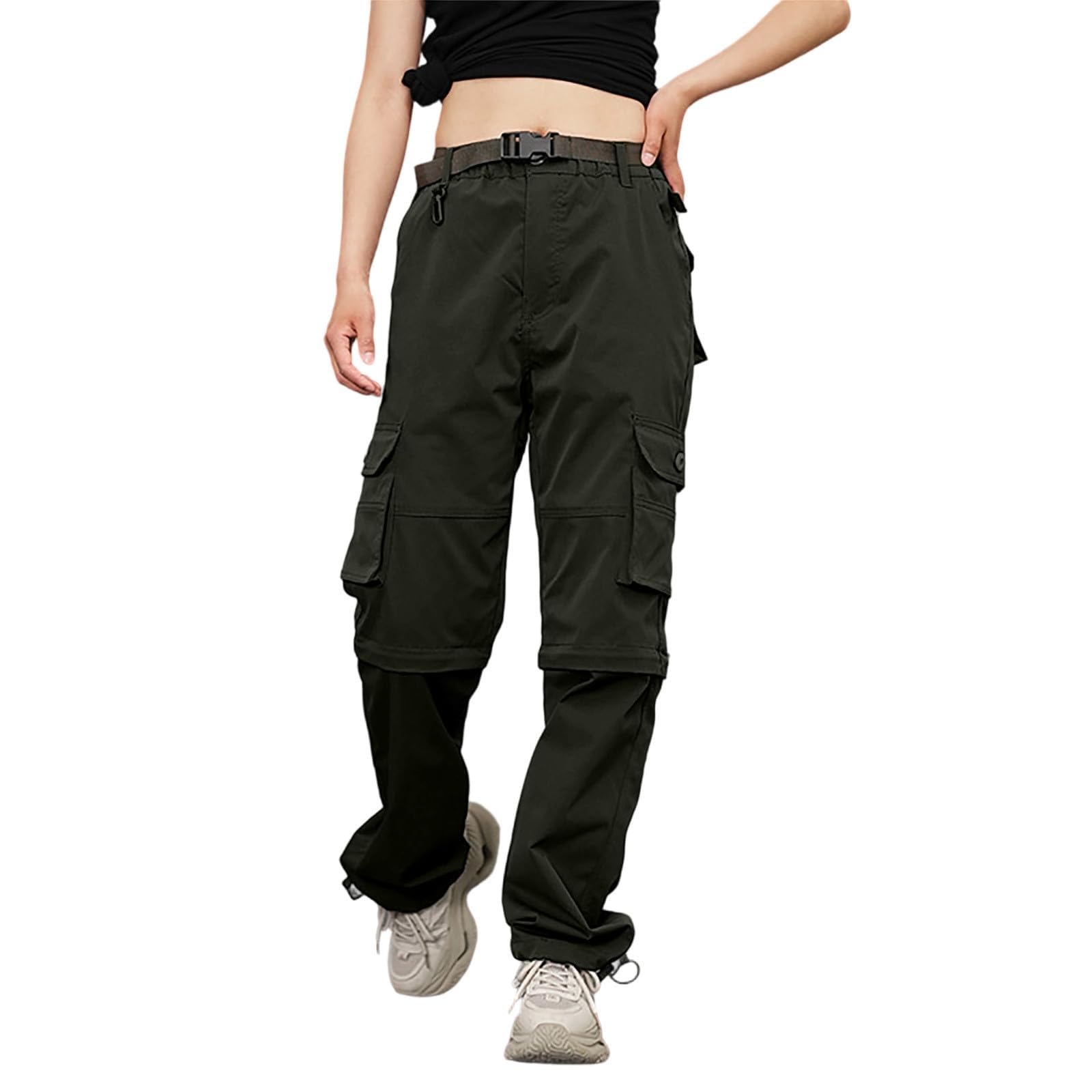 Generico Pantaloni da Trekking Donna Estivi Sweatpants Wide Leg Jogger Palestra Baggy Harem Curvy Cargo Push Up Protezioni Impermeabili Ciclisti Tattici Pantalone