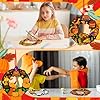 Epakh 30 Pcs Color Your Own Fall Thanksgiving Wreath Craft Kits DIY Coloring Pumpkin Maple Leaf Turkey Paper Crafts for Classroom Home Activity Fall Thanksgiving Party Decors Supplies #4