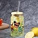 4 Sheets UV DTF Cup Wraps Transfer Stickers for Glass, Christmas Cartoon Cup Wraps Decal Stickers for Tumbler Cups (H)