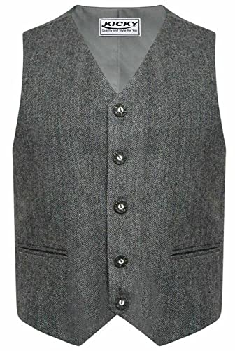 Argyle Jacket With Waistcoat 100% Wool, Tweed, Grey Color by Kicky, Argyle jacket for kilt men, Argyle Highland jacket3