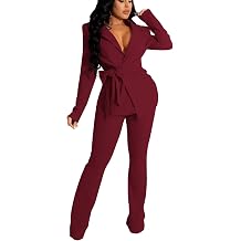 kaimimei Business 2 Piece Pant Suits for Women Blazer Set