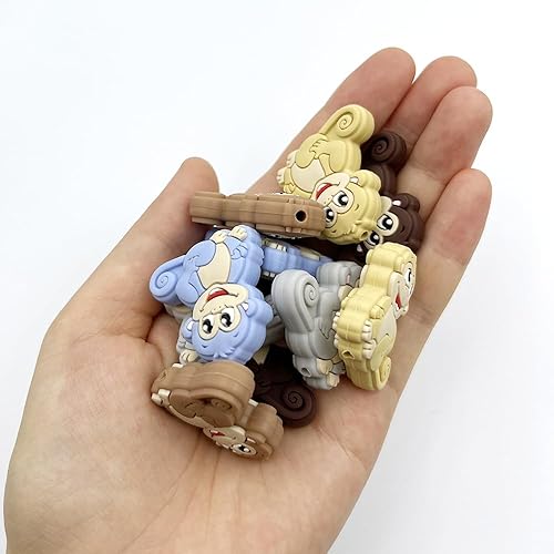 Miniatura 7 de 10Pcs Monkey Focal Beads for Pens Cute Monkey Bead Silicone Focal Beads for Keychain Making Bracelet Beading Crafts Supplies