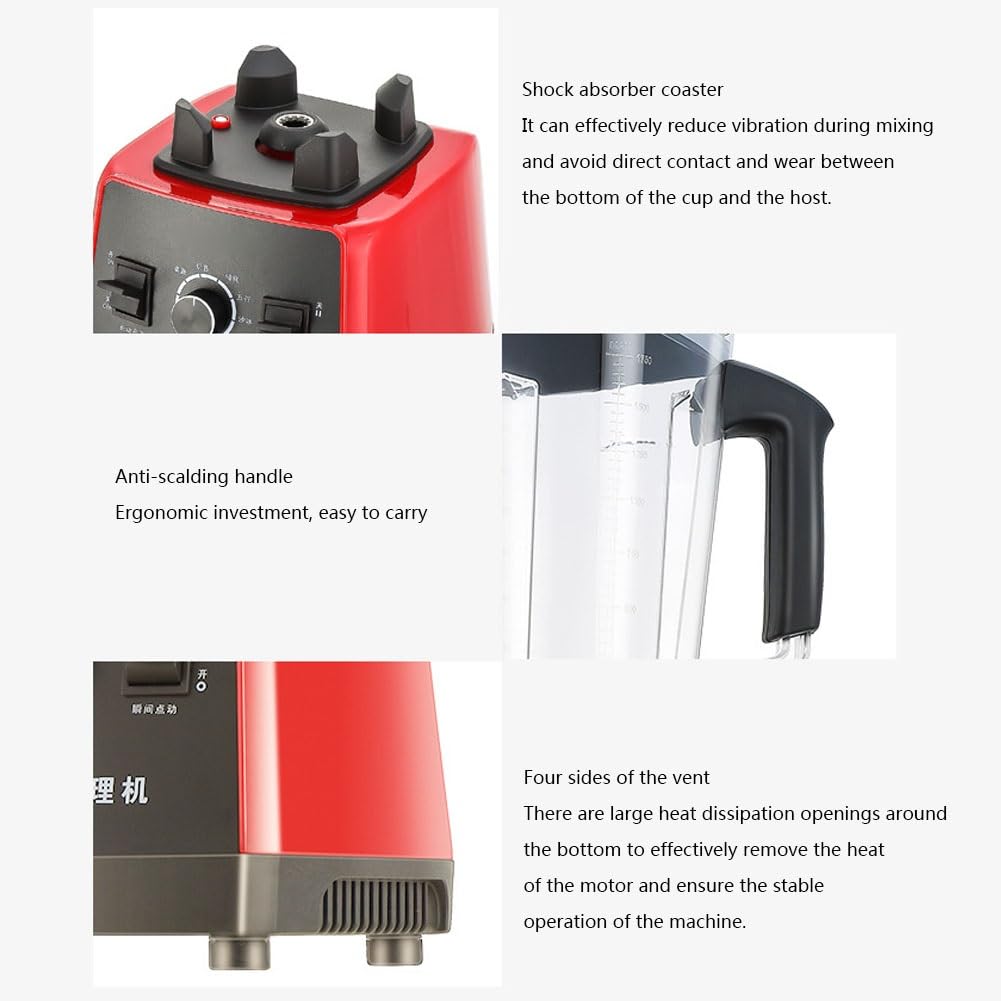 Frullatore Smoothie Maker 7 Velocità Frullatore A Caraffa Ice Crusher Tritatutto Macinacaffè 28000 RPM Per Frullati, Milkshake, Frutta, Zuppe, Salse Pitcher Tritan Frullatore A Caraffa Da 1,75 L 1200W