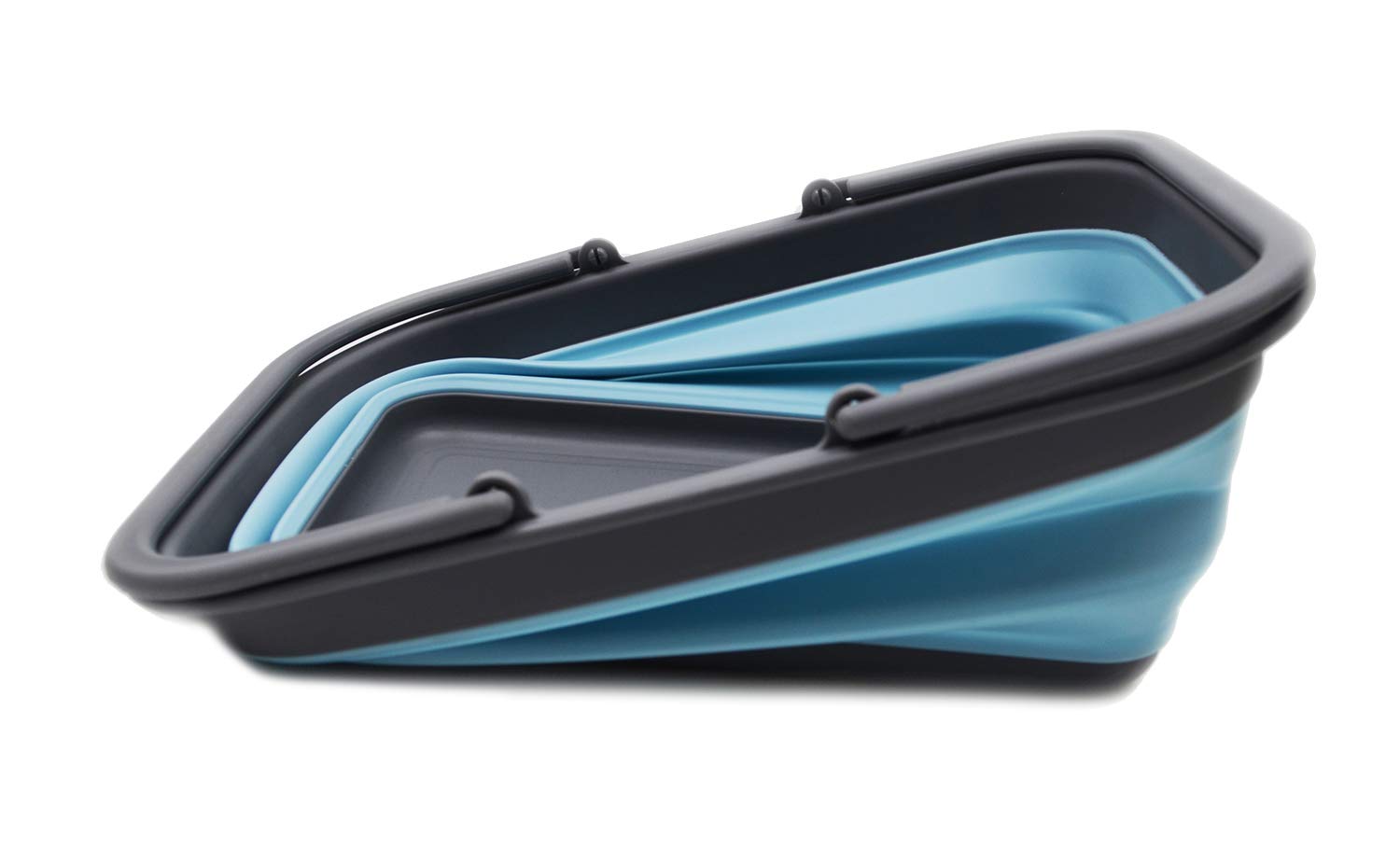 Panier Pliable Sammart 9.2L Avec Poignées - Sac Courses/Pique-Nique Portable - Gris Ange De La Mer