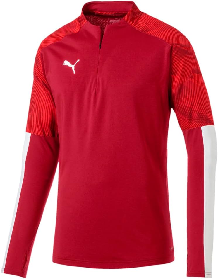 PUMA Kids Boys Cup Mock Neck Long Sleeve Quarter Zip Soccer Cleats - Red