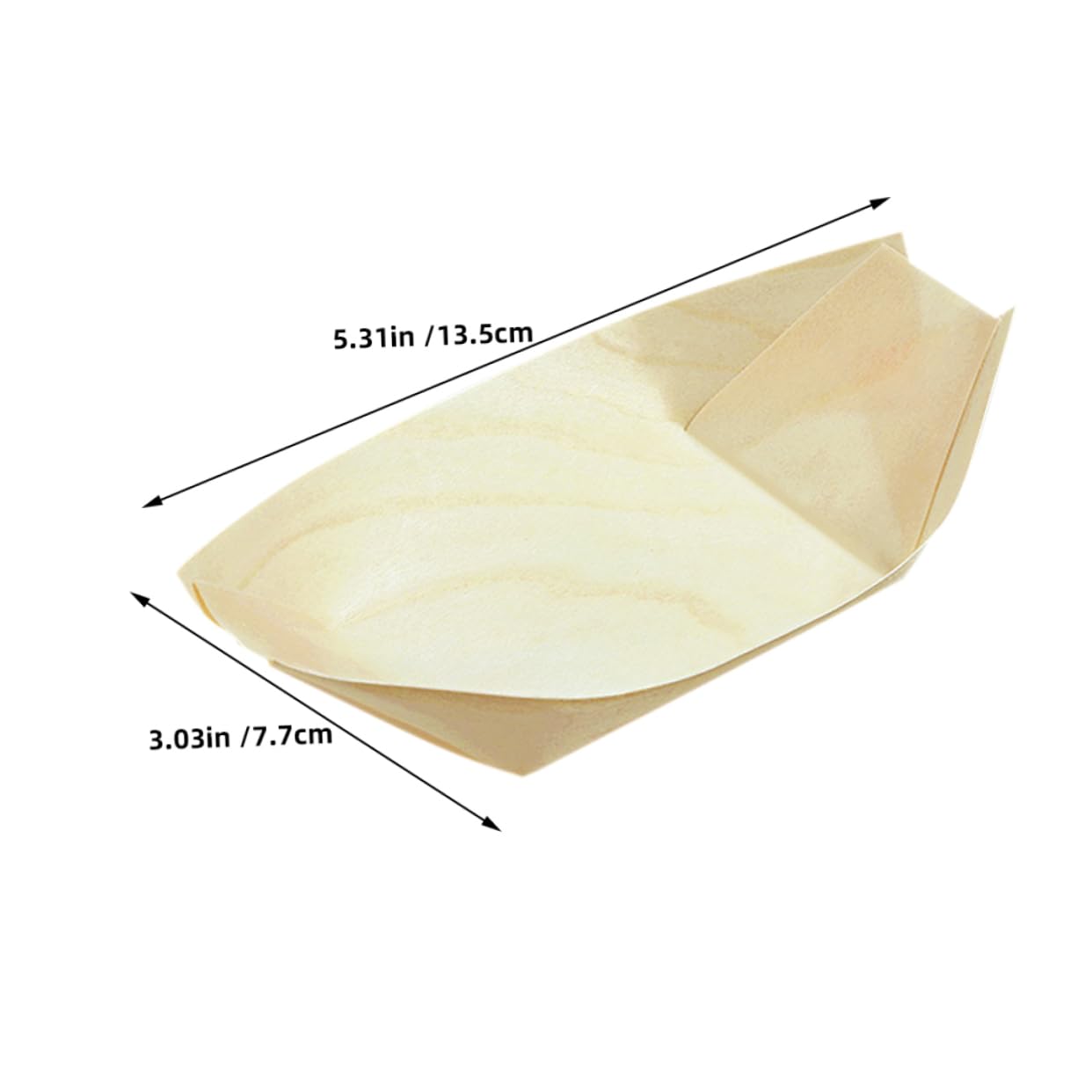SHERCHPRY Boat Shape Sushi Plate Pc Disposable Wood Serving Plate Bamboo Food Tray Sushi Tray for Events