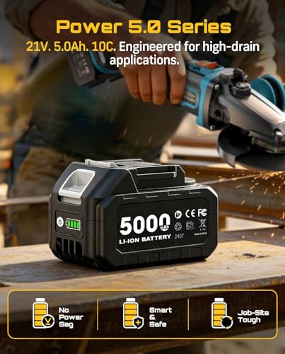 SEESII Flathead Cordless Angle Grinder
