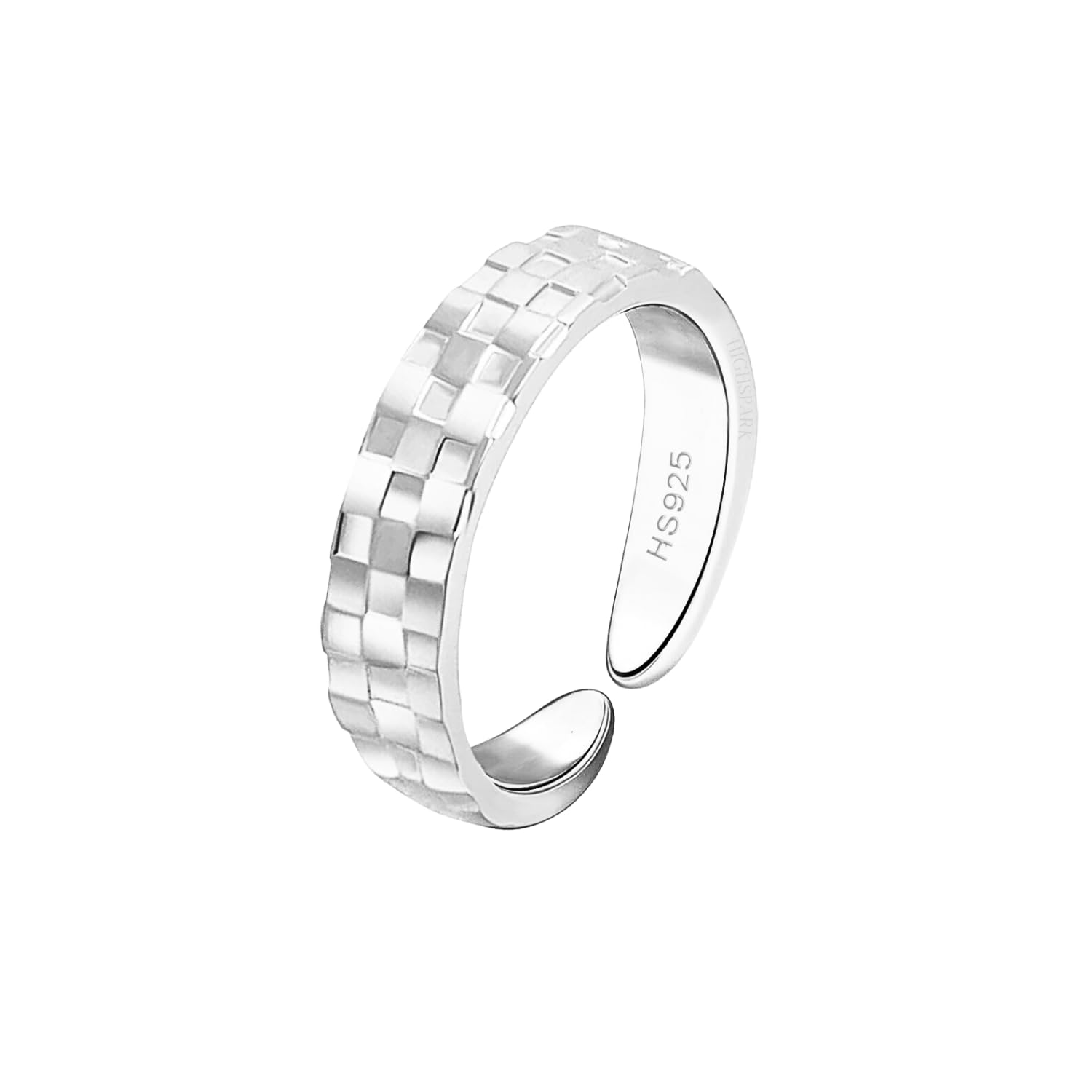 HighSpark 92.5 Sterling Silver Toe Rings for Women | 92.5 Sterling Silver Adjustable Contemporary Style & Stunning Shine | Single Piece Only | Lovely Gift - Emboss Square (B0CV11RCHD) Amazon Price History, Amazon Price Tracker