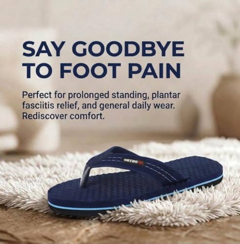 Image of ORTHO JOY House Slipper for Women's Care | Orthopaedic | Diabetic | Acupressure | Comfortable | MCR | Flip Flop Ladies and Girl's Home for Daily Use
