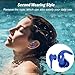 Swimming Ear Plugs for Adults, 4 Pairs Waterproof Reusable Silicone Swim Earplugs with Removable Cord, Perfect for Swimming, Showering, Surfing and Other Water Sports - Two Wearing Styles