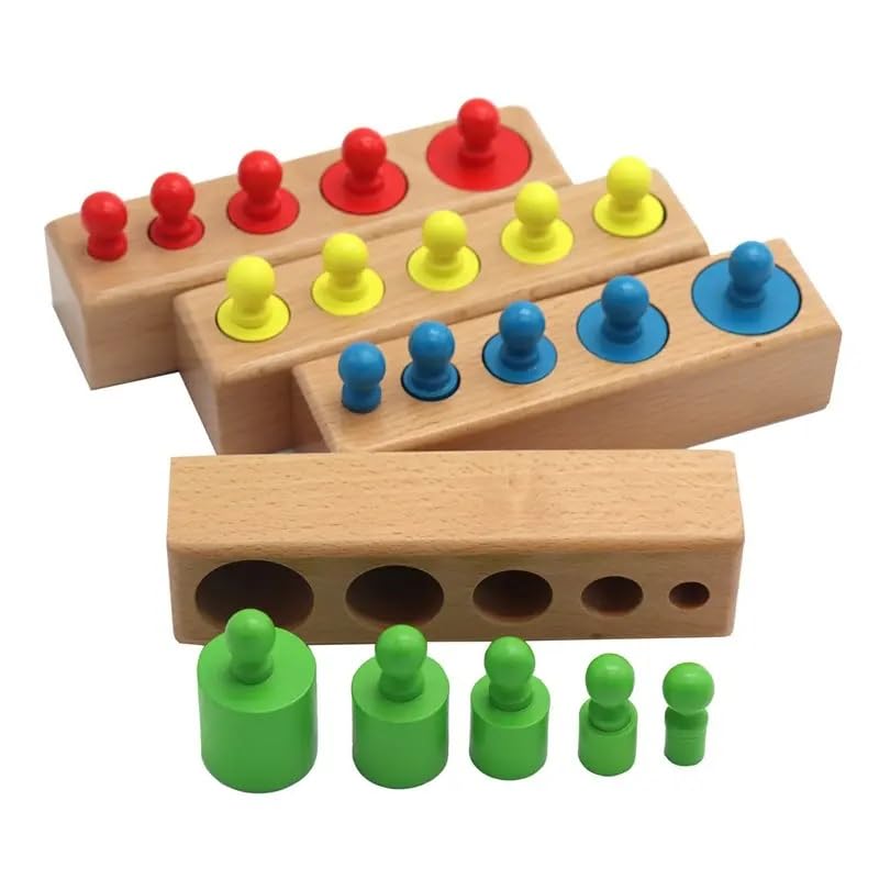 Babbles Wooden Montessori Knobbed Cylinder Multicolor Block Puzzle for Kids Boys & Girls (B0CXYBSJDF) Amazon Price History, Amazon Price Tracker