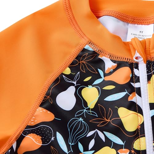 Image of Toddler Girls Swimsuit Rash Guard Sets 2-Piece Bathing Suits UPF 50+ Summer Kids Swimwear 2-7T