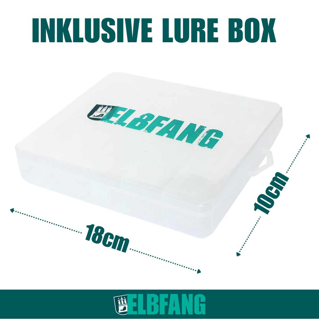 Topwater Señuelos de pesca | 8 cm – 16 gramos | 5 unidades con caja de cebo | Juego de cebos artificiales para pesca de lucio y bagre