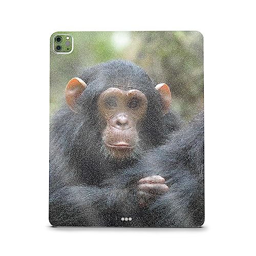 Image of MightySkins Carbon Fiber Skin Compatible with Apple iPad Pro 12.9 inch M2 6th Gen (2022) Full Wrap Kit - Baby Chimp | Protective, Durable Textured Carbon Fiber Finish | Easy to Apply | Made in The USA
