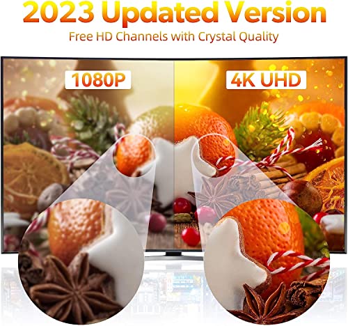 Tv Antenna For Smart Tv With 560+ Miles Range, Digital Antenna For Tv Indoor Outdoor, Digital Tv Antenna For Smart Tv & All Tvs With Signal Booster, Support 8K 4K 1080P Fire Tv Stick - 36Ft Cable #TOP7