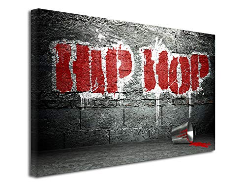 DECLINA Tableau Hip Hop - Impression sur toile décoration murale design moderne - Déco maison, cuisine, salon, chambre adulte - Multicouleur 50x30 cm