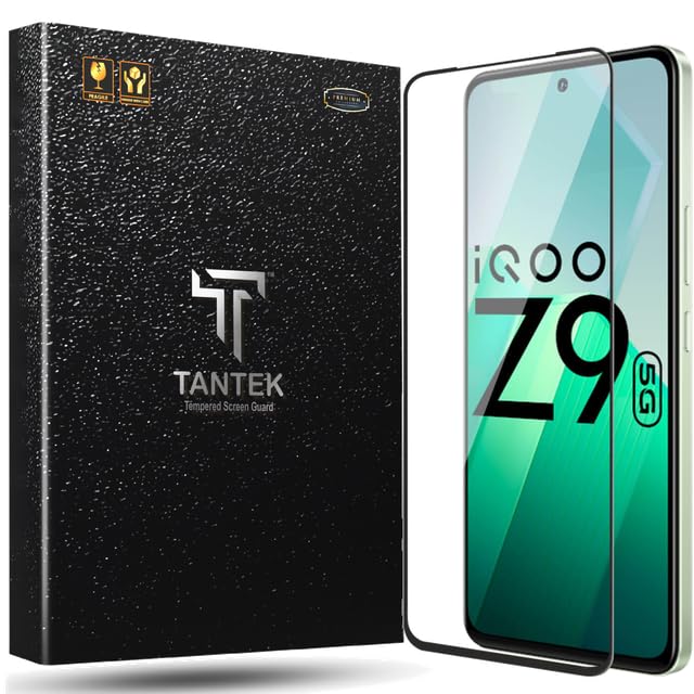Image of TitanGuard Tempered Glass Screen Protector Guard for iQOO Z9 and Vivo T3-9H Hardness, Military Grade, Anti-Static, Easy Installation Kit - 1 PACK