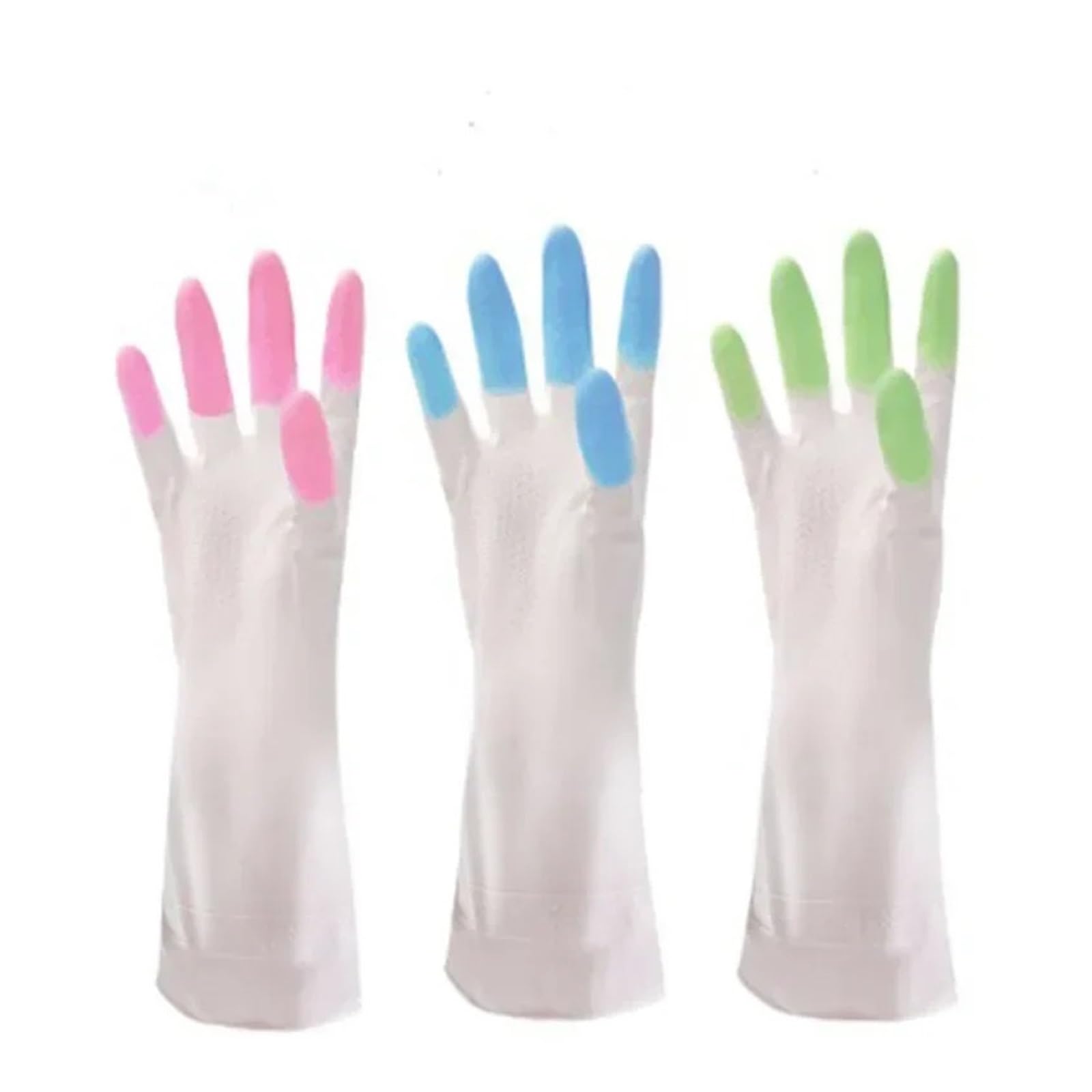 Guantes De Limpieza Guantes Impermeables duraderos for Cocina, Guantes de Limpieza for tareas domésticas, Guantes de Goma Finos Antideslizantes(Green)