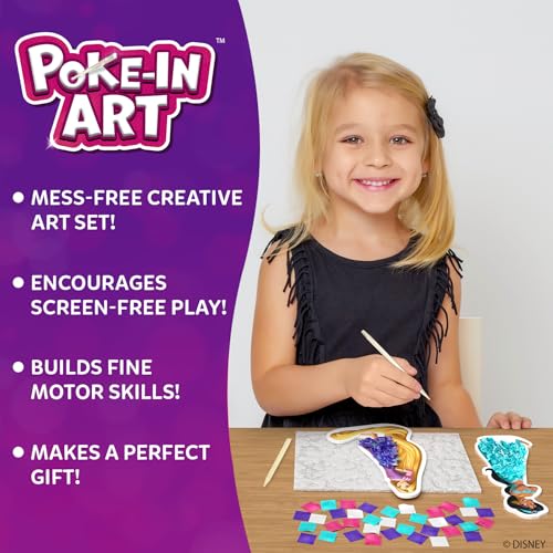 Image of Skillmatics Poke-in Art - Disney Princess, Mess-Free Fun for Kids, DIY Craft Kits, Creative Activity, Gifts for Girls Ages 4, 5, 6, 7, 8, 9, Includes Cinderella, Ariel, Moana, Rapunzel & More